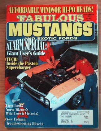 FABULOUS MUSTANGS 1991 SEPT - 1st R-CODE FOUND, CALE